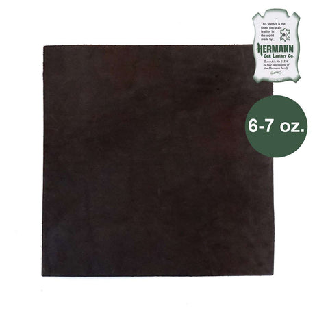 49-9119.SLC.1.jpg Hermann Oak Drum Dyed Brown Pre-Cut 6-7 oz. 12" x 12" Image