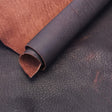 Matte Dark Brown Shrunken Grain Buffalo Double Shoulders