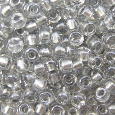 45-89242.SLC.jpg 8/0 Seed Beads - Pewter Lined Crystal 22g Image