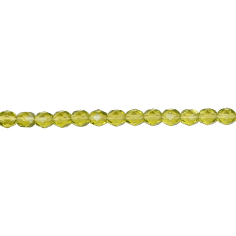 339-74.SLC.1.jpg 6mm Olivine Bead Strand - Firepolished Image