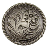 3/16" Rope Edge Screw Post - Antique Silver Plate 10pk