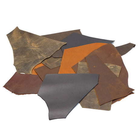 77-5102.SLC.1.jpg Assorted Oil Tan Remnants 2 lbs. Image