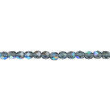 6mm Montana Blue AB Bead Strand - Firepolished
