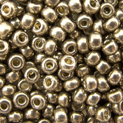 45-894222.SLC.jpg 8/0 Seed Beads - Galvanized Pewter 22g Image