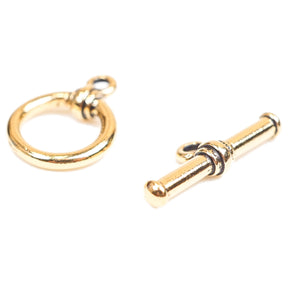 12mm Bar Ring Toggle - Gold Plate