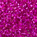 Delica Bead - Dyed Silver Lined Bright Fuchsia DB1340