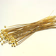 402-20026.SLC.jpg 2" Headpin with 2mm Ball - Gold Plate 12pk Image