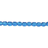 6mm Capri Blue Bead Strand - Firepolished