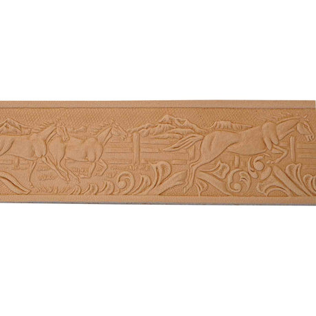 100-456805.SLC.02.jpg 1-1/2" Embossed Horse Name Space Belt Strip Image