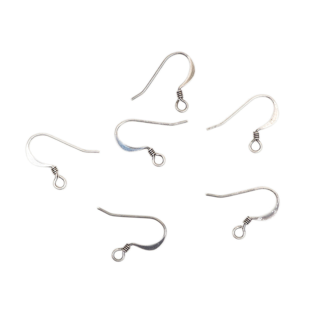 222-50215.SLC.1.jpg 6pk French Hook Earwire - Antique Silver Image