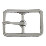 ½" Center Bar Buckle Long - Nickel Plate