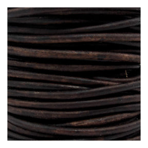 2mm Natural Antique Brown Round Lace - 10m