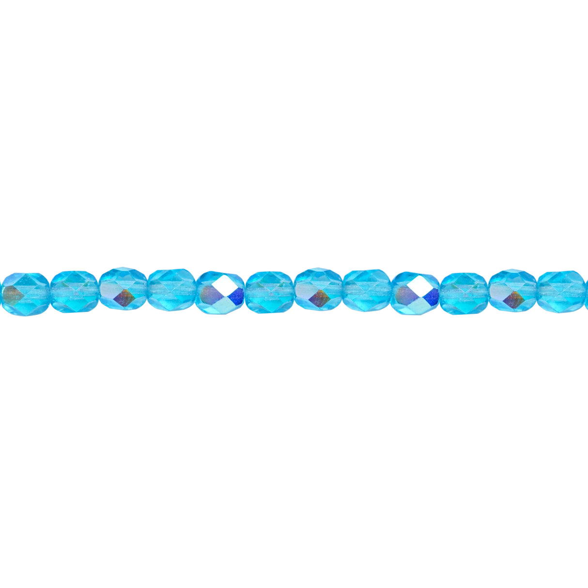 339-90.SLC.1.jpg 6mm Aqua AB Bead Strand - Firepolished Image