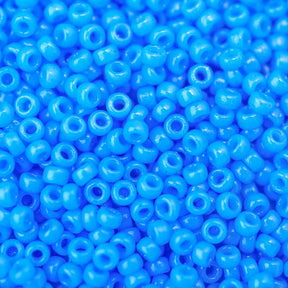15/0 Seed Beads - Duracoat Opaque Dyed Bright Blue 8.2g
