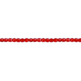 3mm Siam Ruby Bead Strand - Firepolished