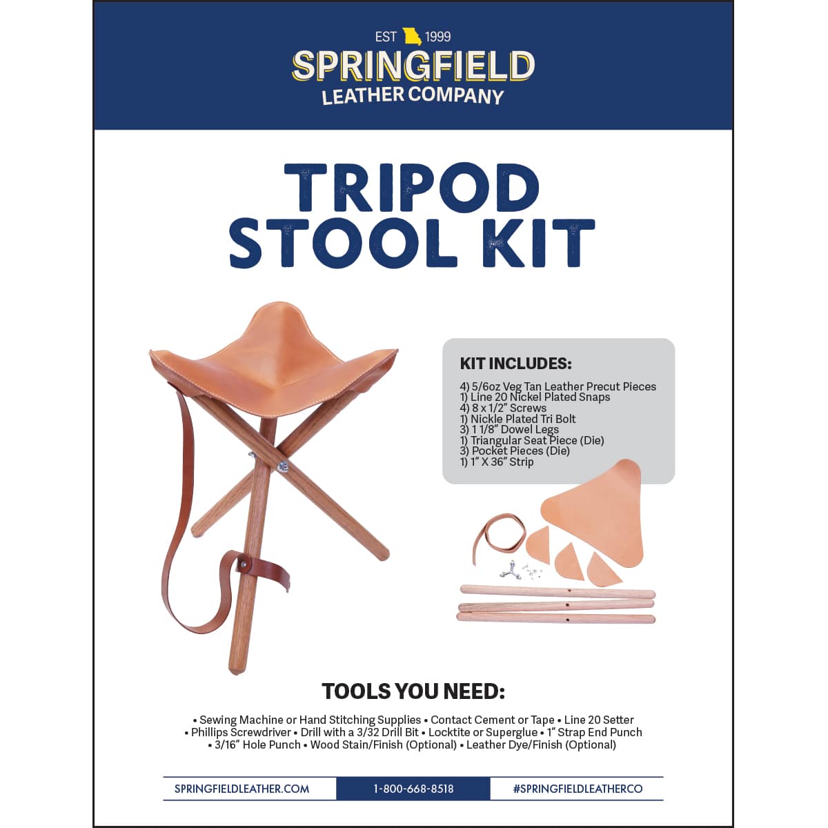Tripod Stool Kit | Springfield Leather Co.