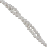 6mm Fossil Round Strand - White