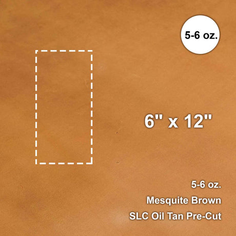 579-1310.SLC.01.jpg Mesquite Brown 5-6 oz. Oil Tan Pre-Cut 6" x 12" Image