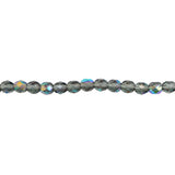 4mm Montana Blue AB Bead Strand - Firepolished