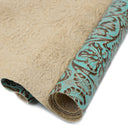 Turquoise Brown Heirloom Floral Sides