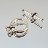 15mm Large Tapered Toggle - Silver Plate