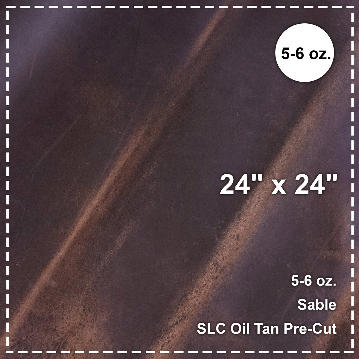 579-1040.SLC.1.jpg Sable 5-6 oz. Oil Tan Pre-Cut 24" x 24" Image