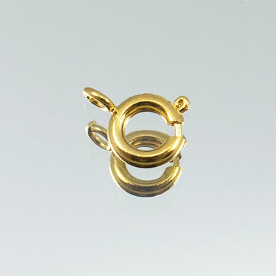 222-40203.SLC.jpg 10pk Small Spring Ring Clasp - Gold Plate Image