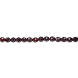 8mm Garnet Bead Strand - Firepolished