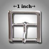 1" Center Bar Roller Buckle - Nickel Plate