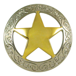 115-46104.SLC.jpg 3/4" Star Filigree Concho - Silver Plate/Gold Plate Image