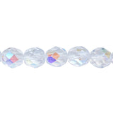 8mm Crystal AB Bead Strand - Firepolished