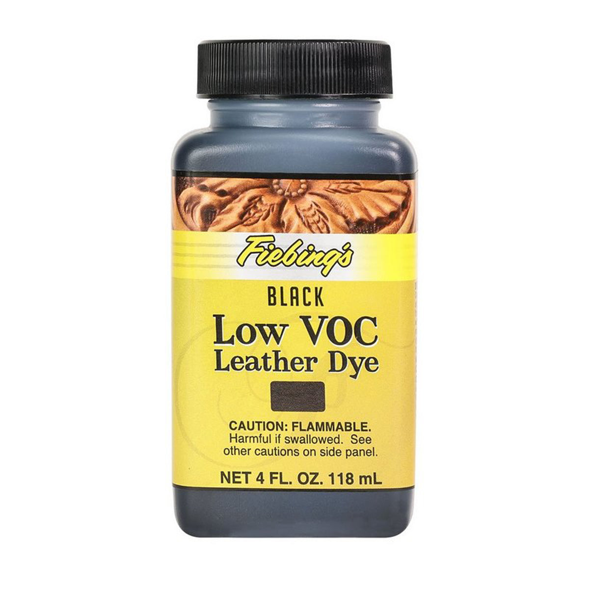 34-21201.SLC.01.jpg Fiebings Low VOC Leather Dye - Black 4oz Image