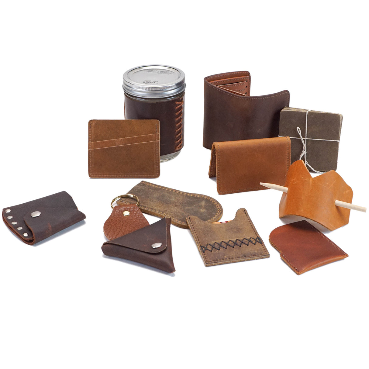 77-5102.SLC.4.jpg Assorted Oil Tan Remnants 2 lbs. Image