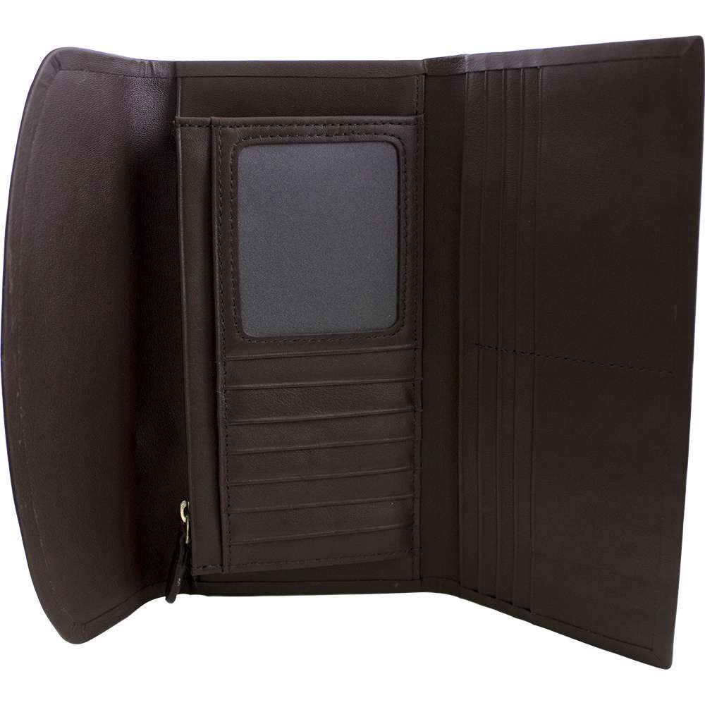 195-2508.SLC.jpg CF Chocolate Ladies Clutch Interior Image