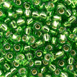 45-8915.SLC.jpg 8/0 Seed Beads - Silver Lined Light Green 22g Image