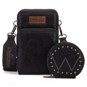 Black Wrangler Crossbody Cellphone Purse