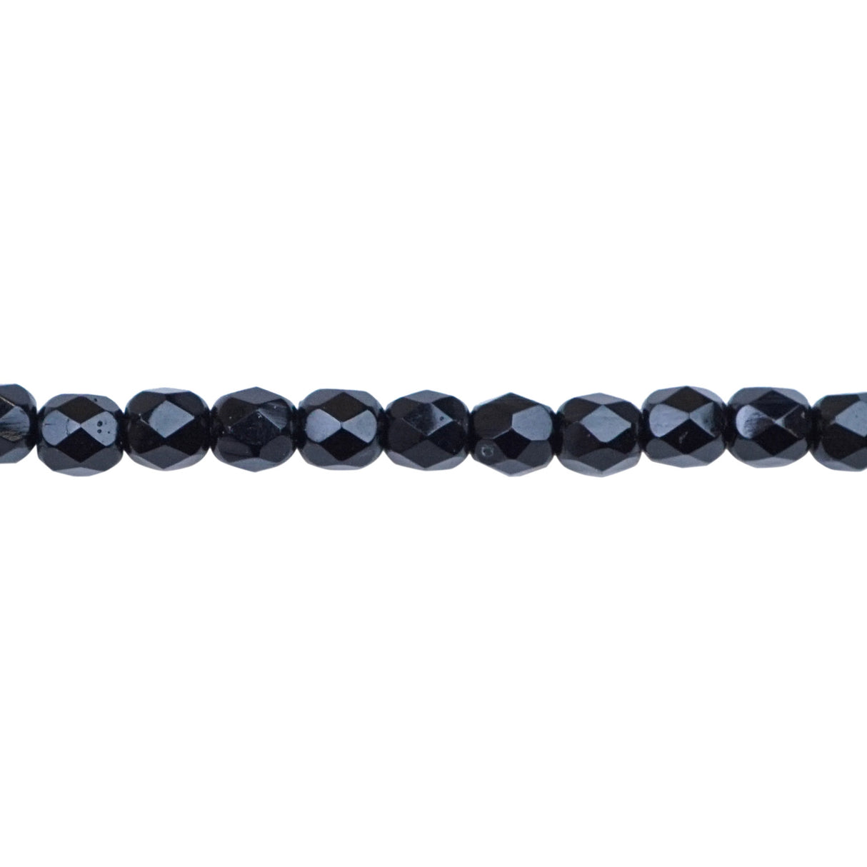339-33.SLC.1.jpg 4mm Jet Bead Strand - Firepolished Image