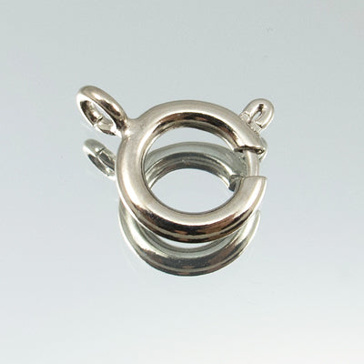 222-40206.SLC.jpg 10pk Large Spring Ring Clasp - Silver Plate Image