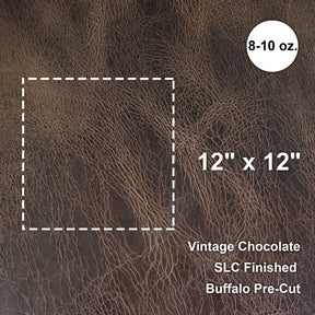 12"x12" Vintage Chocolate Buffalo Pre-Cut