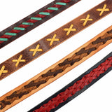 100-2089.SLC.4.jpg 1 1/2" Antique Mahogany Buffalo Double Hole Belt Blank w/ Snaps Image