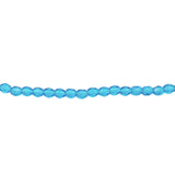 3mm Capri Blue Bead Strand - Firepolished