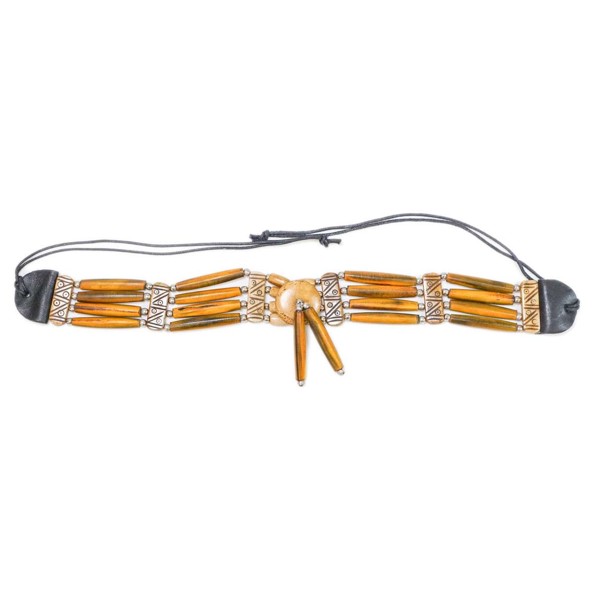 16-5459.SLC.2.jpg Bone Choker - Amber W/Drop Image