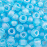 6/0 Seed Beads - Matte Transparent Light Blue AB 20g