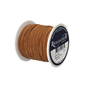 Lace,Suede,MedBrn,1/8"x25yds