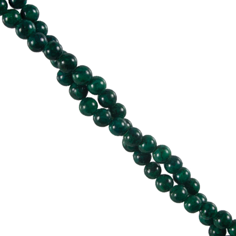 274-8.SLC.jpg 4mm Fossil Round Strand - Green Image