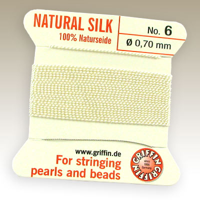 45-0602.SLC.jpg #6 Silk Cord - White 2 Meters Image