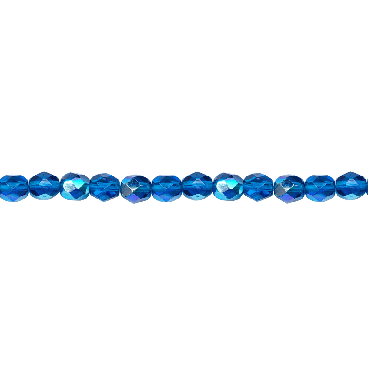339-91.SLC.1.jpg 6mm Capri Blue AB Bead Strand - Firepolished Image