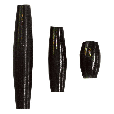 205-113.SLC.jpg 1 ½" Hair Pipe Beads - Black 50pk Image