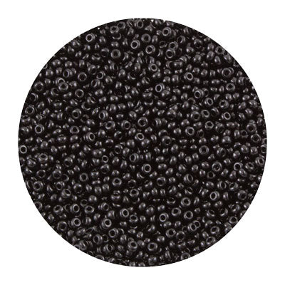 229110001.SLC.jpg Seed Beads 11/0 Opaque Black - 22g Image
