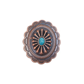 Oval Concho - Antique Copper